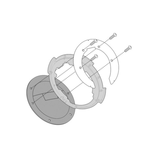 KAPPA Kappa BF04K Metal Tank Bag Flange Fitting Kit (Kawasaki)